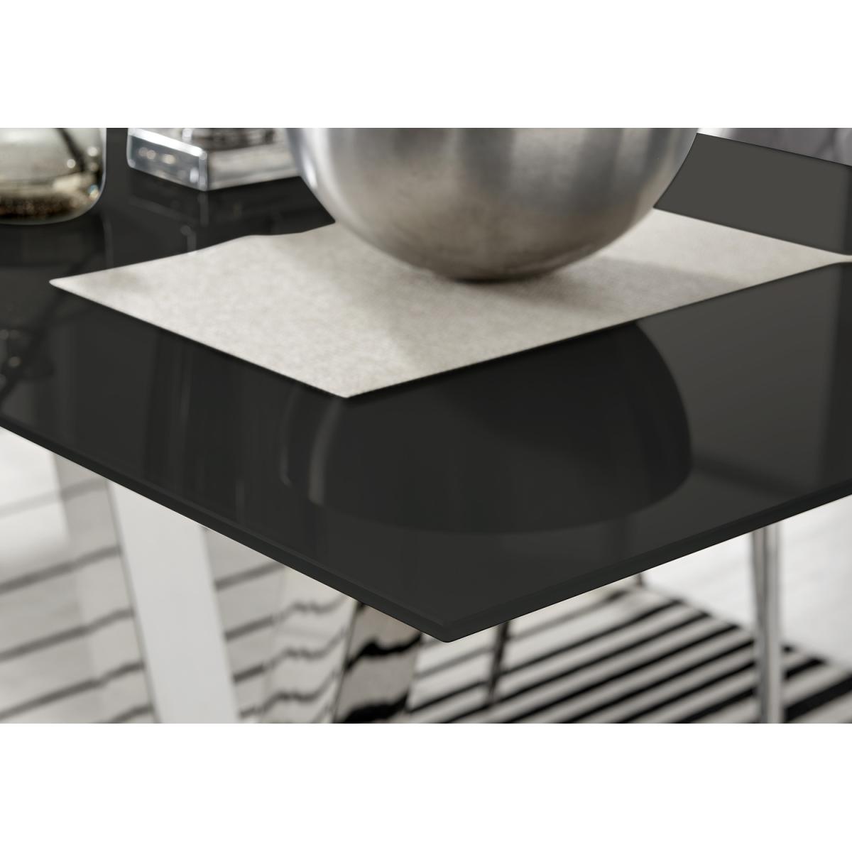 Florini V Black Dining Table and 6 Pesaro Silver Leg Chairs - Grey – image 15