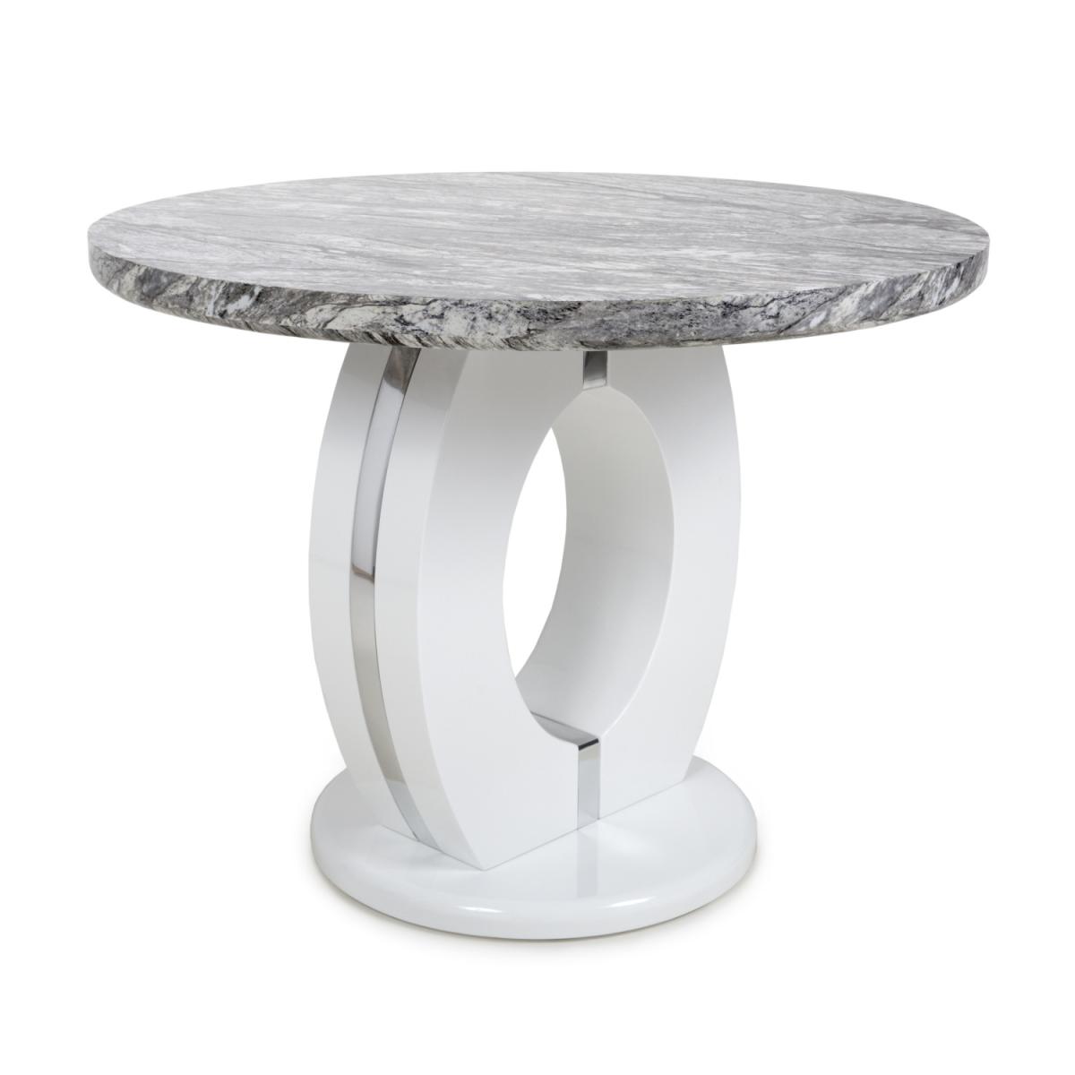 Neptune Round Table and 4 Callisto Dining Chairs - Grey – image 2