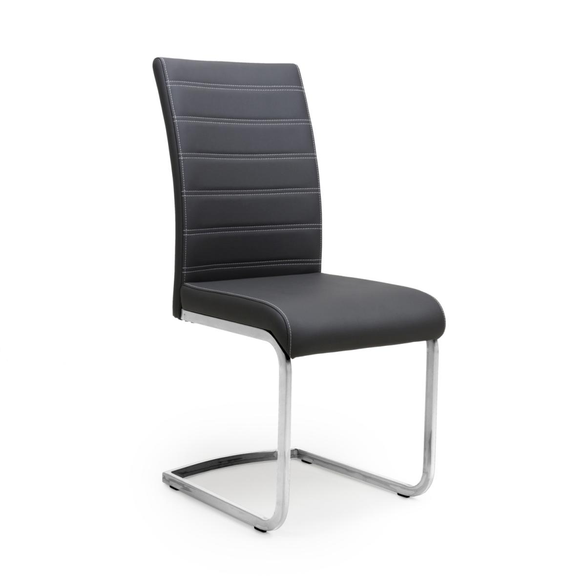 Neptune Round Table and 4 Callisto Dining Chairs - Grey – image 6
