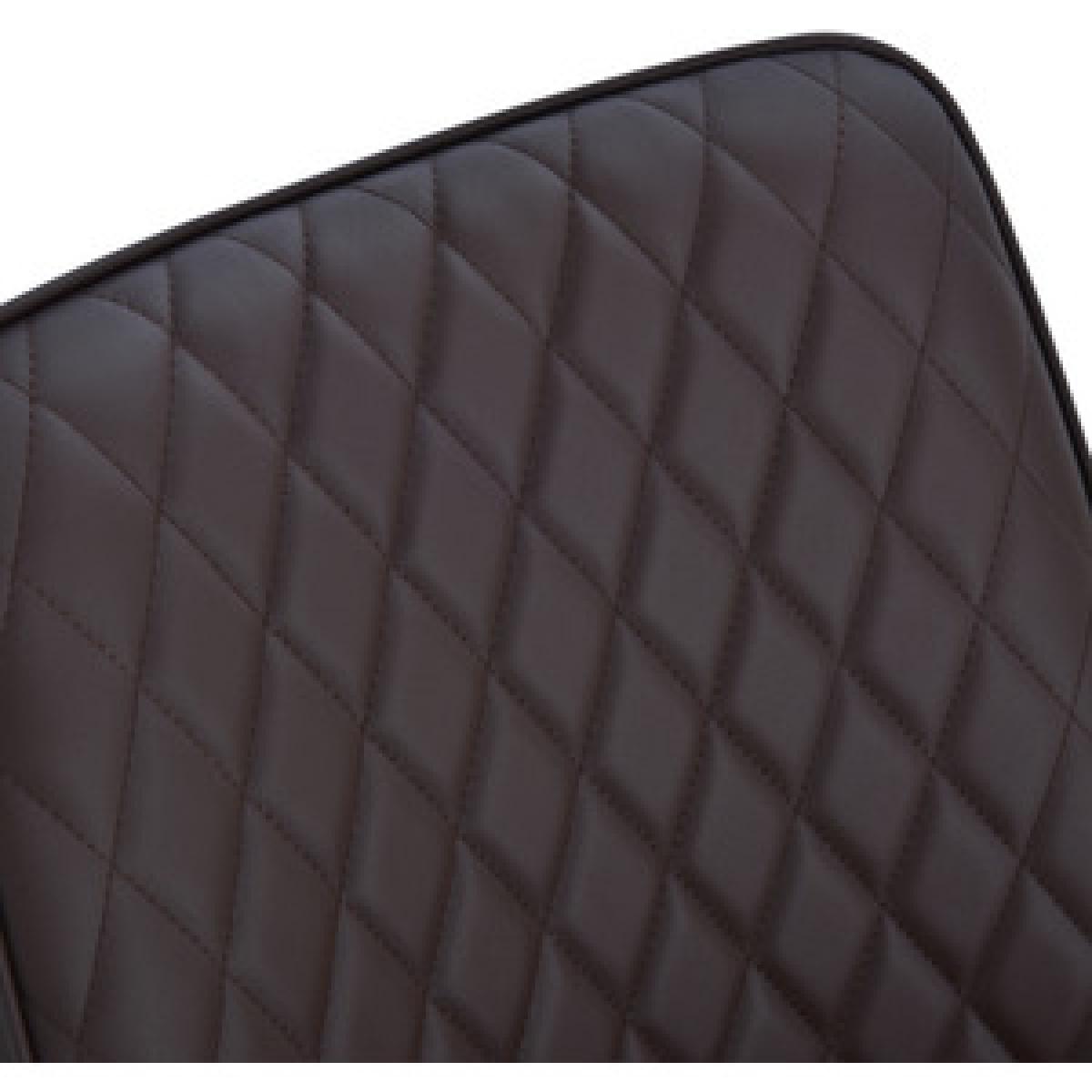 Set Of 2 Quilted PU Leather Dining Chairs with Metal Frame - Grey – image 14