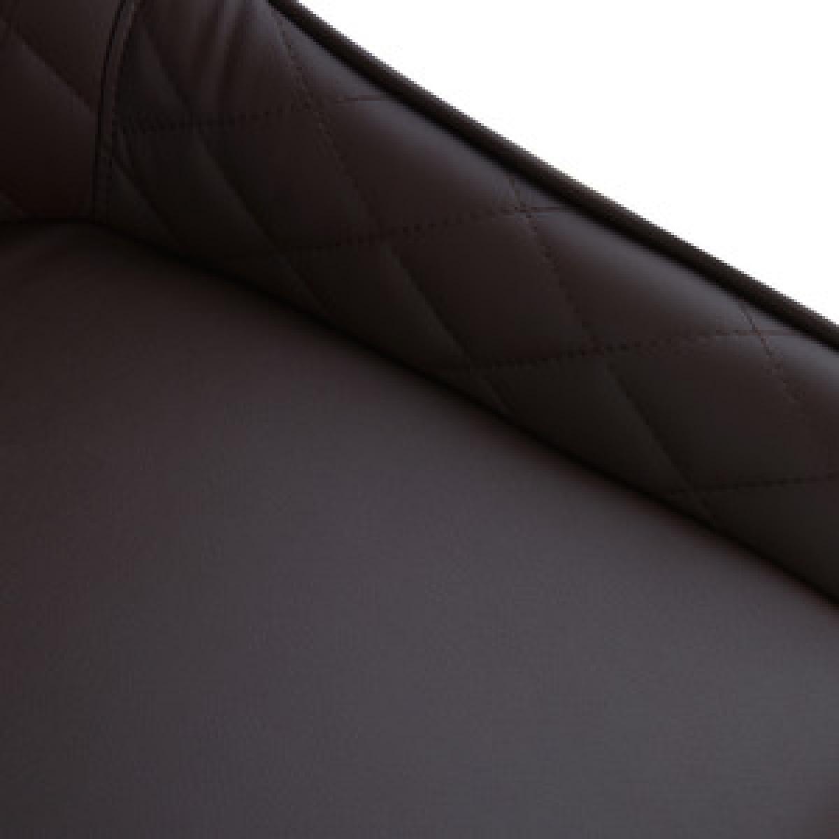 Set Of 2 Quilted PU Leather Dining Chairs with Metal Frame - Grey – image 17