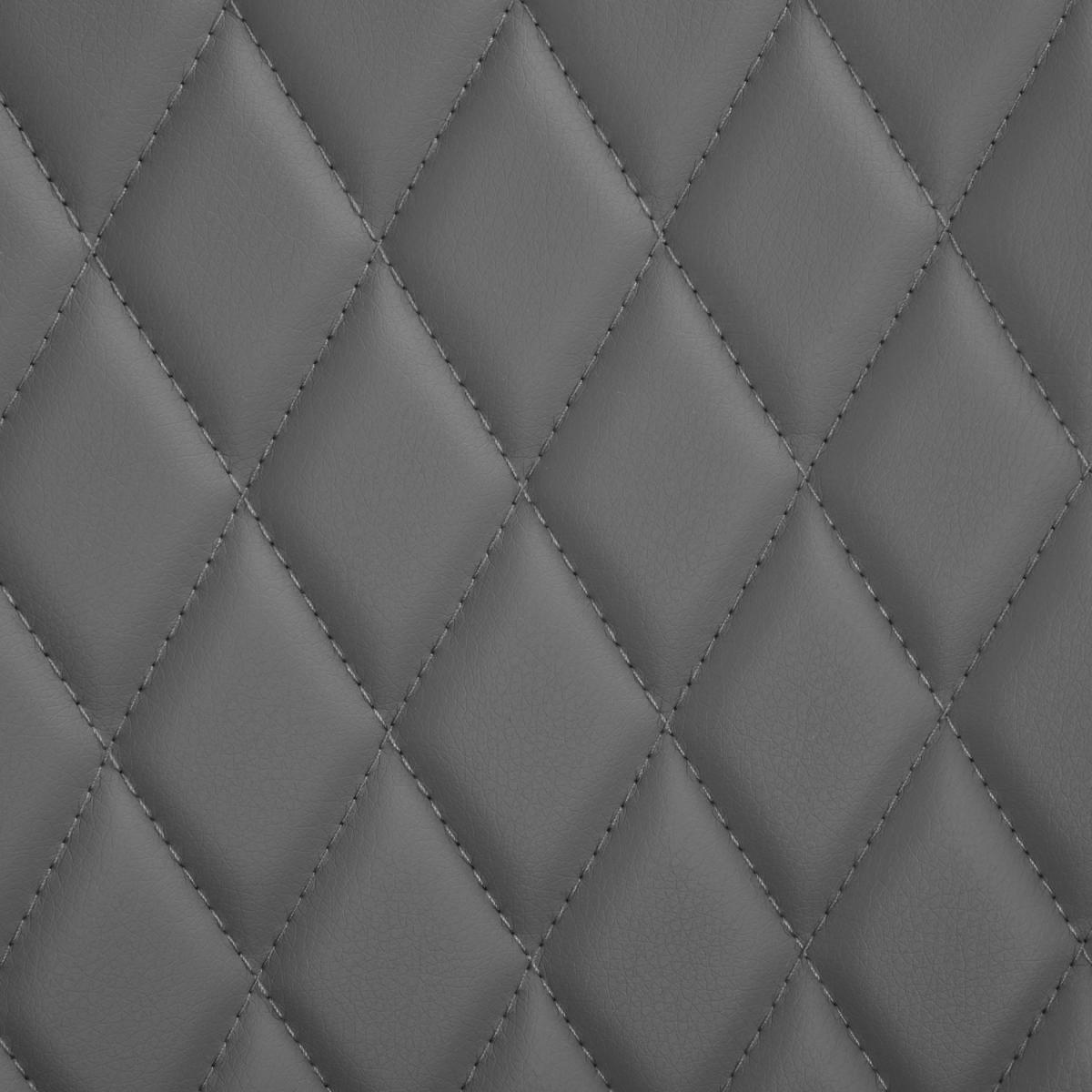 Set Of 2 Quilted PU Leather Dining Chairs with Metal Frame - Grey – image 9