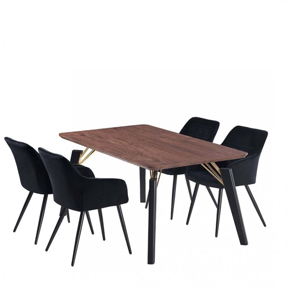 Camden Cosmo LUX Dining Set with a Table and Chairs Set of 4 - Light Grey – image 11