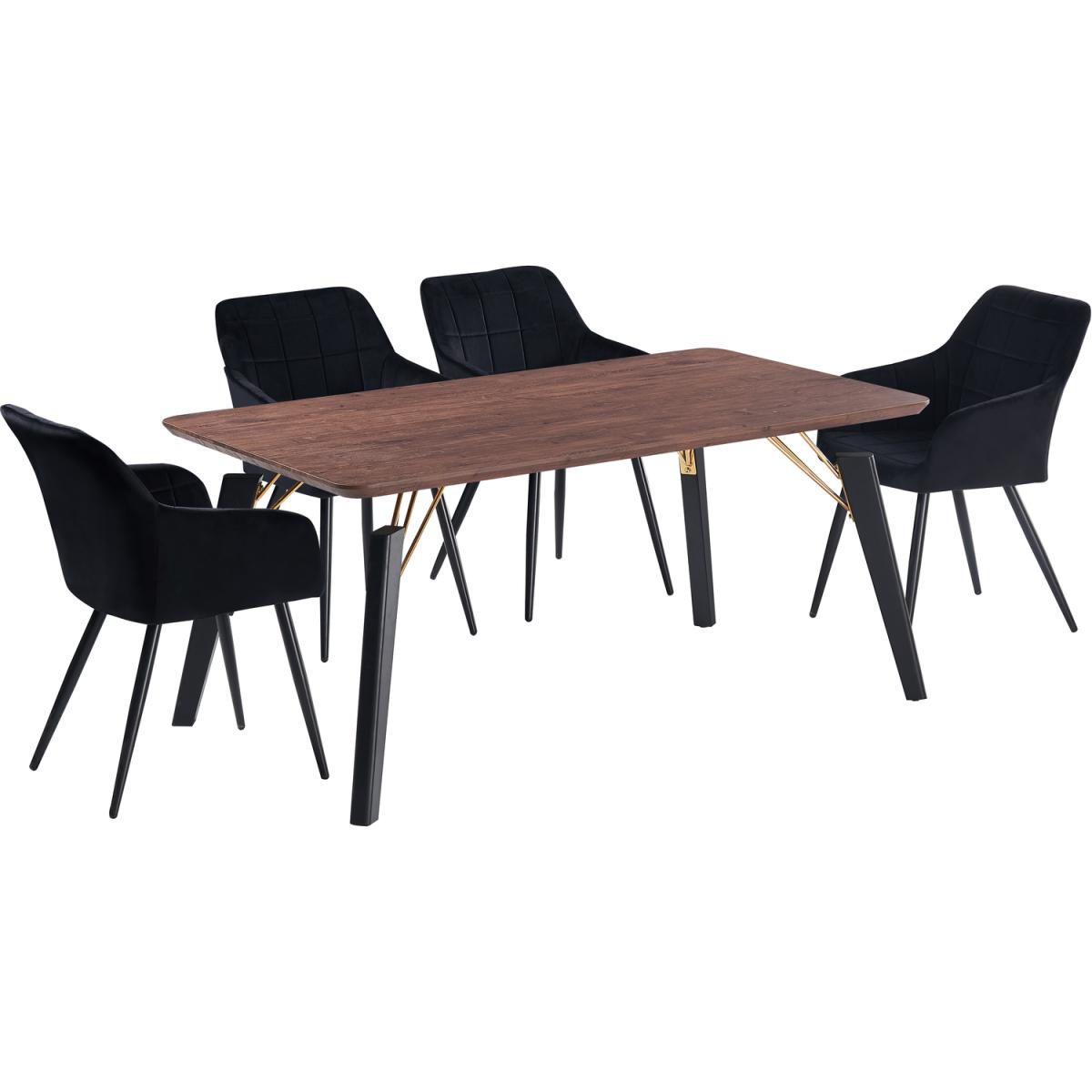 Camden Cosmo LUX Dining Set with a Table and Chairs Set of 4 - Light Grey – image 12