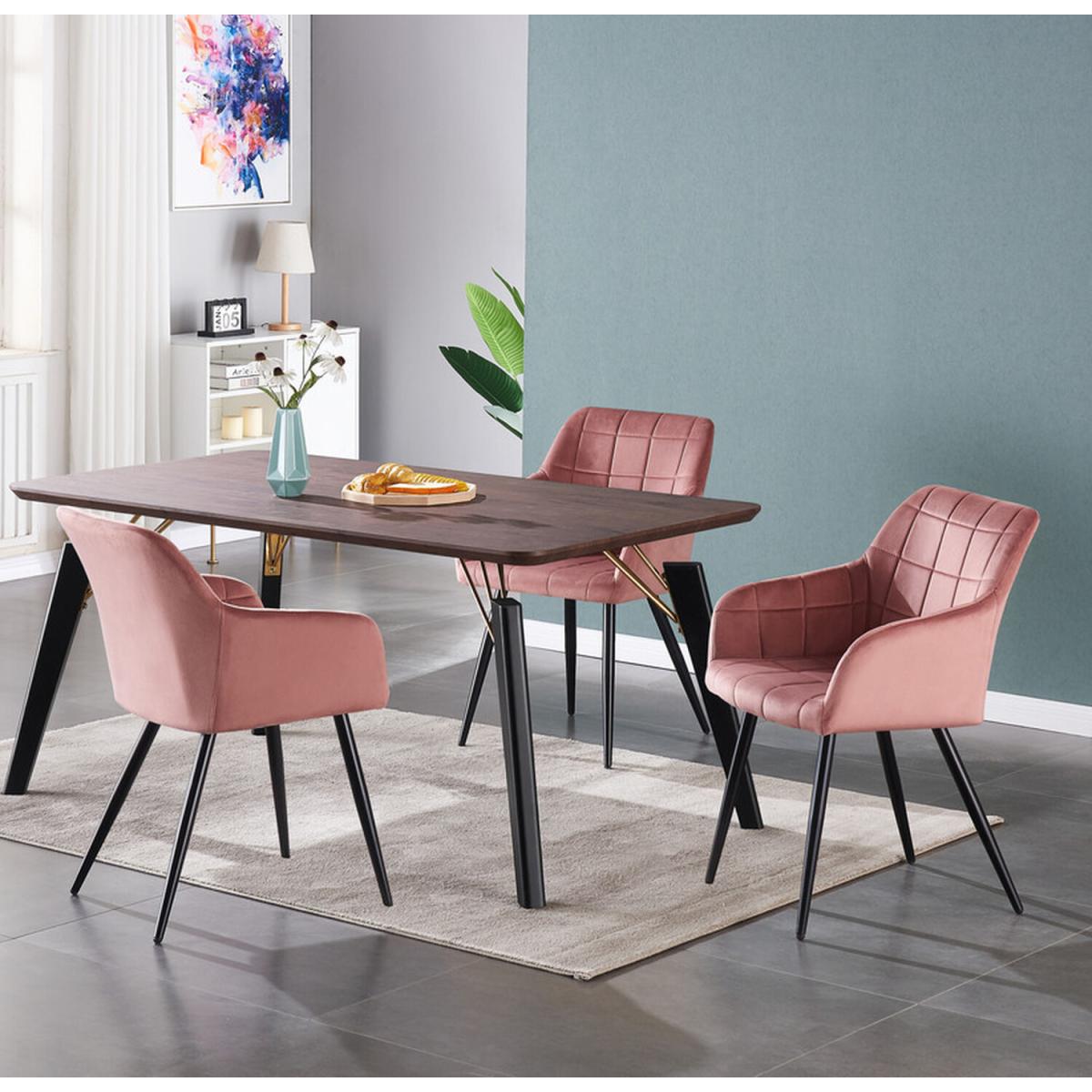 Camden Cosmo LUX Dining Set with a Table and Chairs Set of 4 - Light Grey – image 23