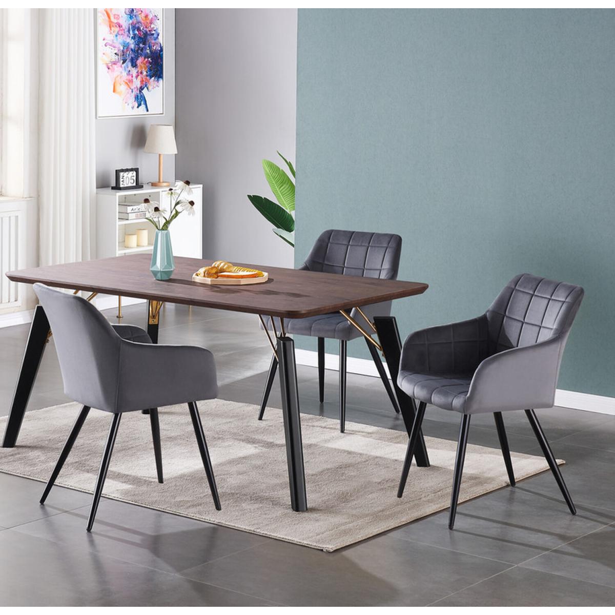 Camden Cosmo LUX Dining Set with a Table and Chairs Set of 4 - Light Grey – image 28