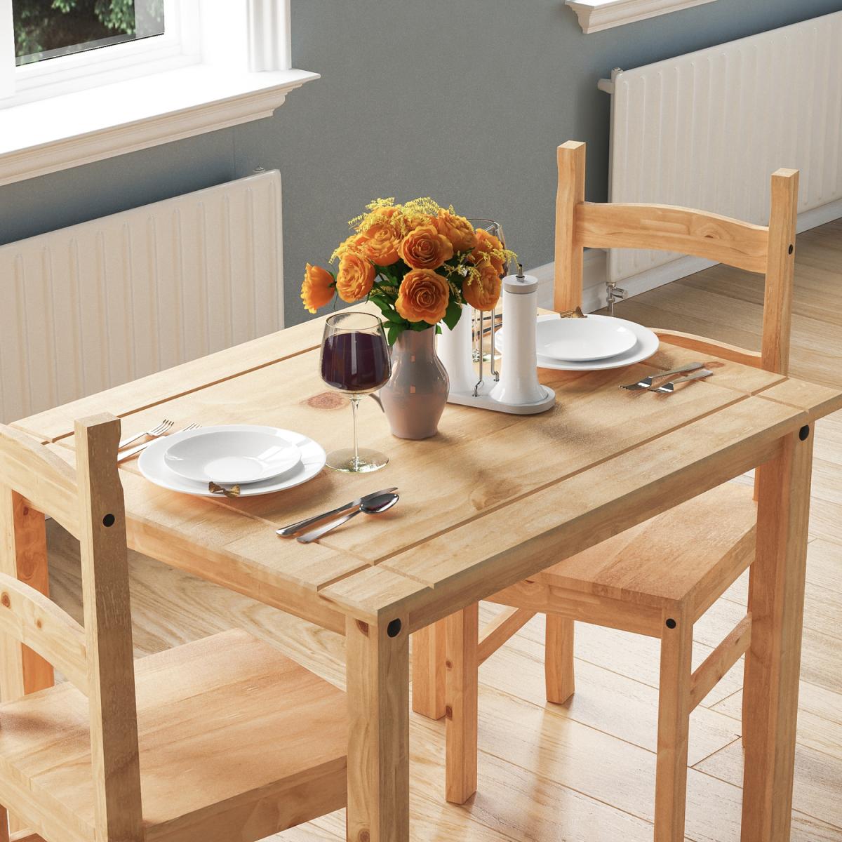 Corona 2 Seater Dining Set - Pine – image 3