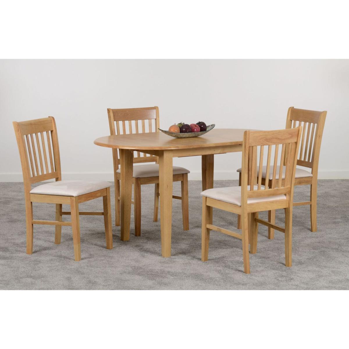 Oxford Extending Dining Set - oak – image 5