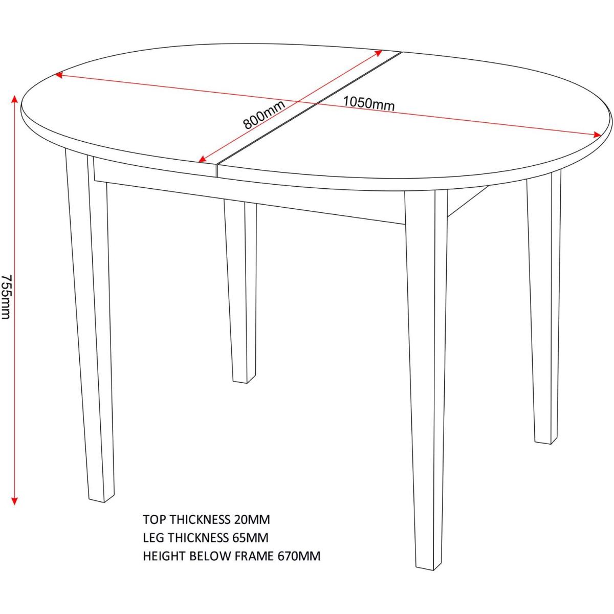 Oxford Extending Dining Set - oak – image 8