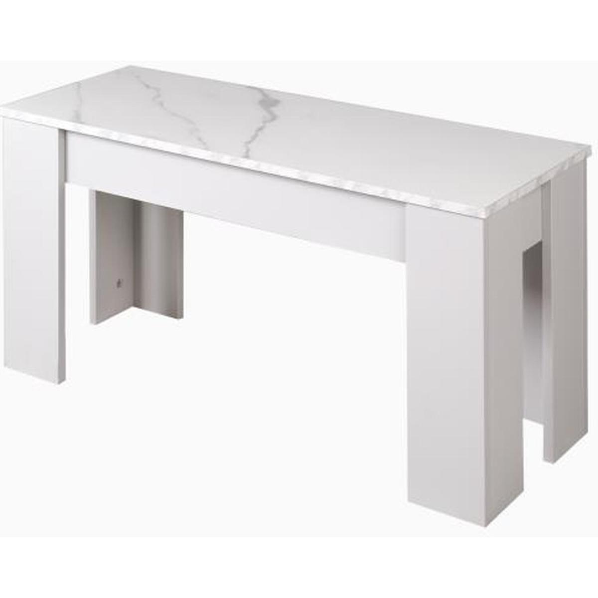 Kosy Koala Marble Effect Dining Table and 2 Benches Set - Marble Effect – image 5