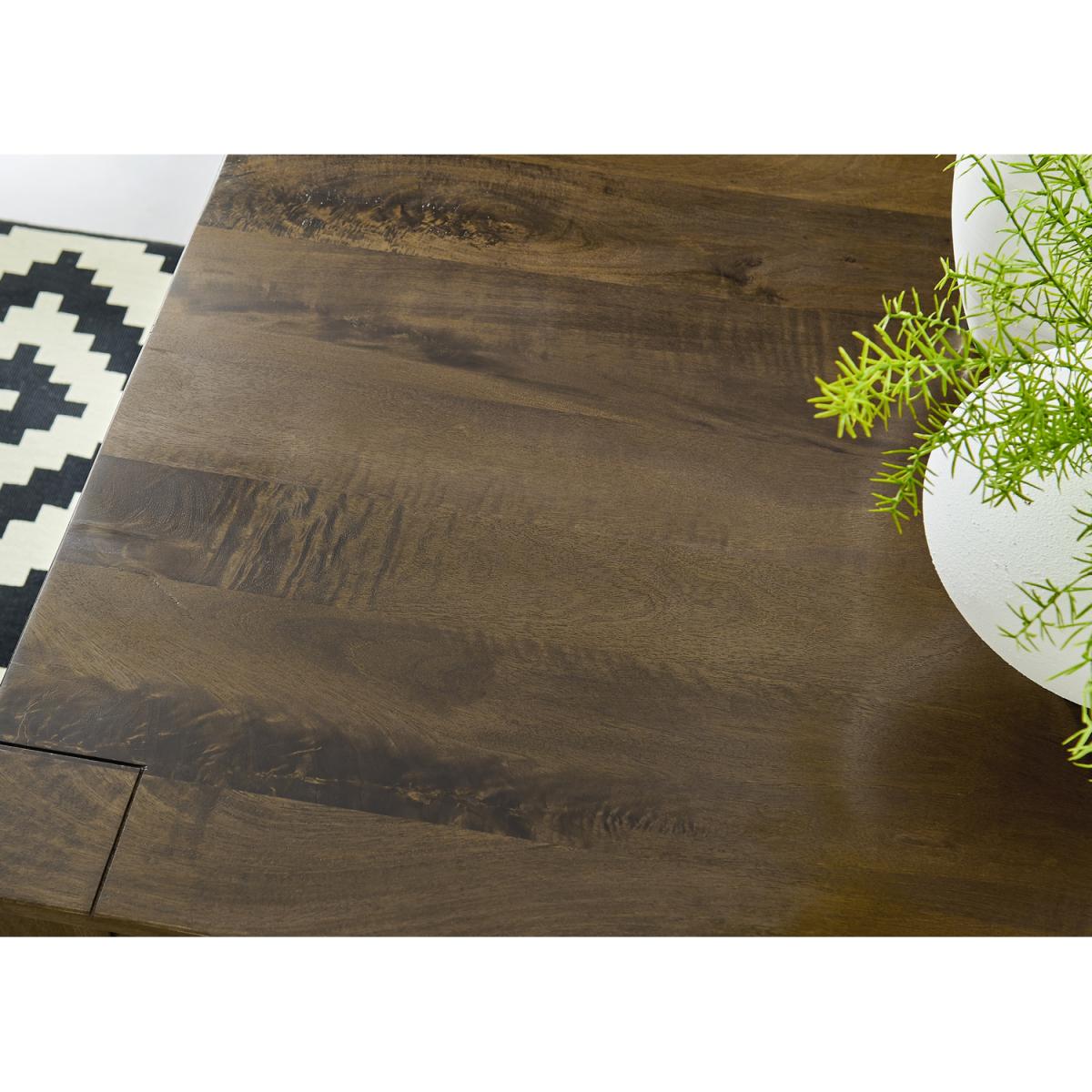 Anders Dark Walnut Wood Dining Table and 4 Willow Chairs - Cappuccino – image 9
