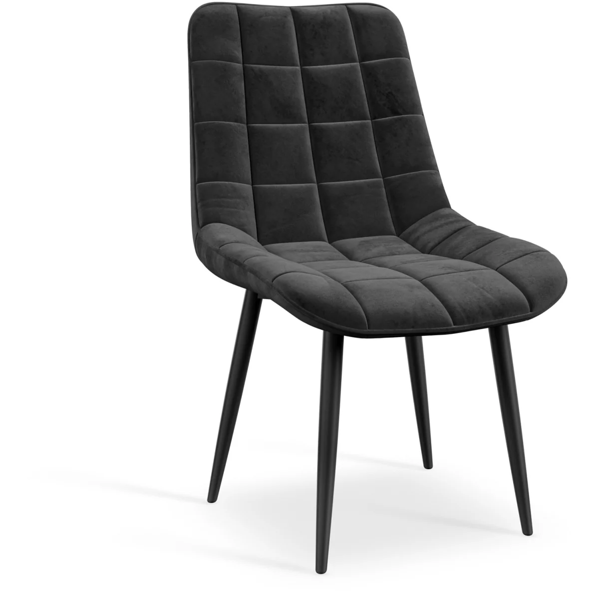 Calne Calcutta Gold Table W Blk Leg+ Nova Velvet Dining Chair Set Of 4 - Black – image 7