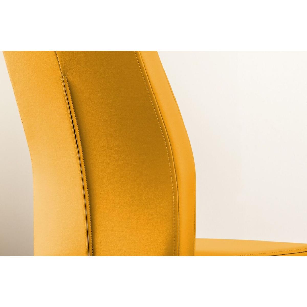 Elina White Marble Effect Round Dining Table and 2 Lorenzo Chairs - Mustard – image 11
