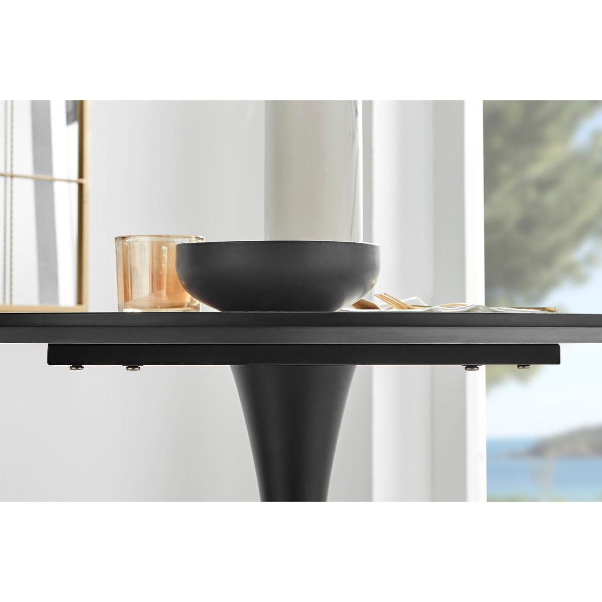 Elina White Marble Effect Round Dining Table and 2 Lorenzo Chairs - Mustard – image 4