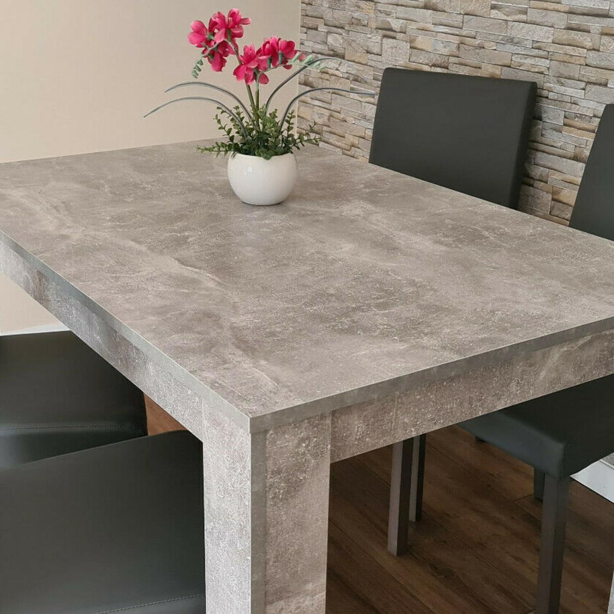 Kosy Koala Stone Grey Wood Dining Table and 4 Chairs Set - Grey – image 3