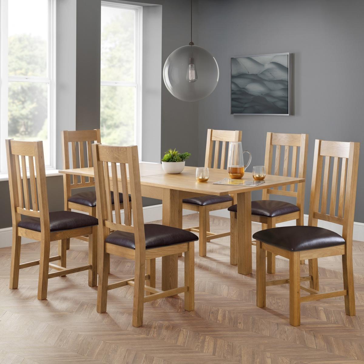 Astoria Flip-Top Table and Astoria Chairs Set - Brown / 1 Table and 4 Chairs – image 3