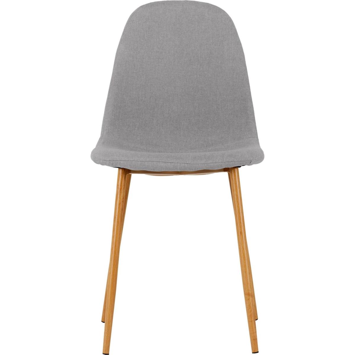 Barley Dining Set - Oak Veneer and Grey Fabric – image 4