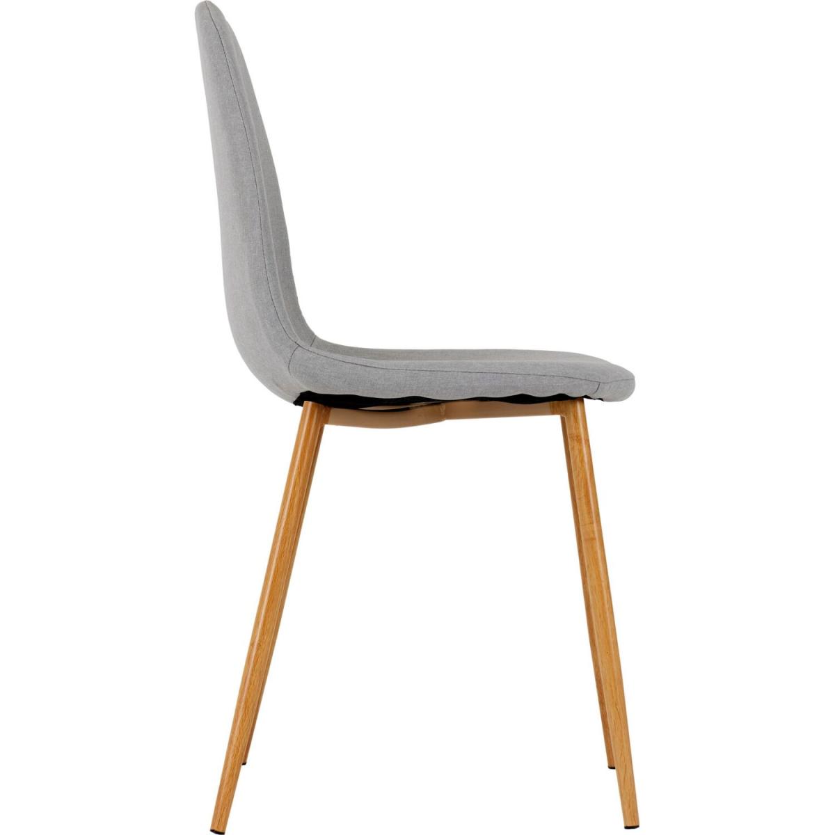 Barley Dining Set - Oak Veneer and Grey Fabric – image 5