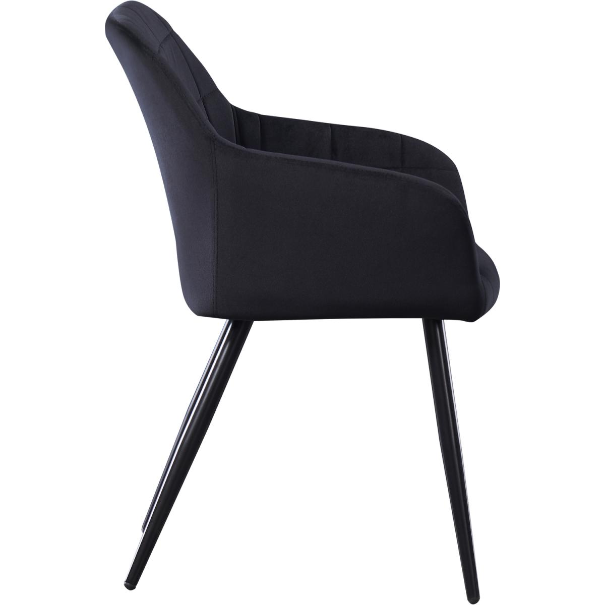 Camden Cosmo LUX Dining Set Includes a Table and Chairs Set of 4 - Black – image 4