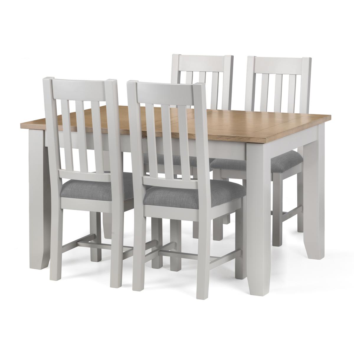Richmond Extending Table and Chairs Set - Grey / 1 Table and 6 Chairs – image 2