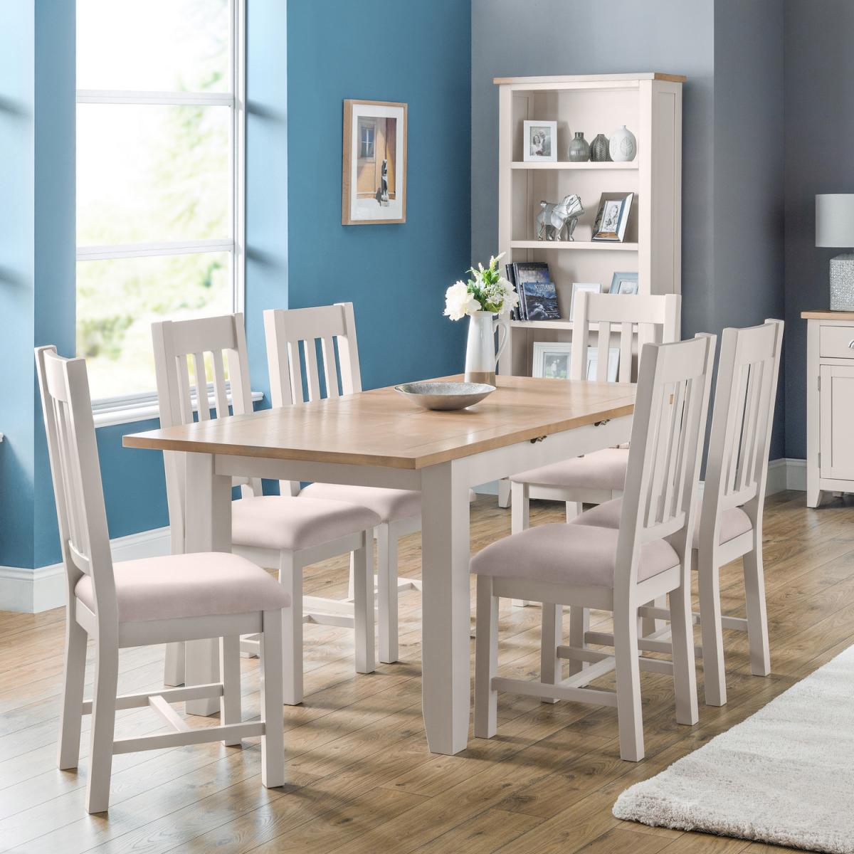Richmond Extending Table and Chairs Set - Grey / 1 Table and 6 Chairs – image 5