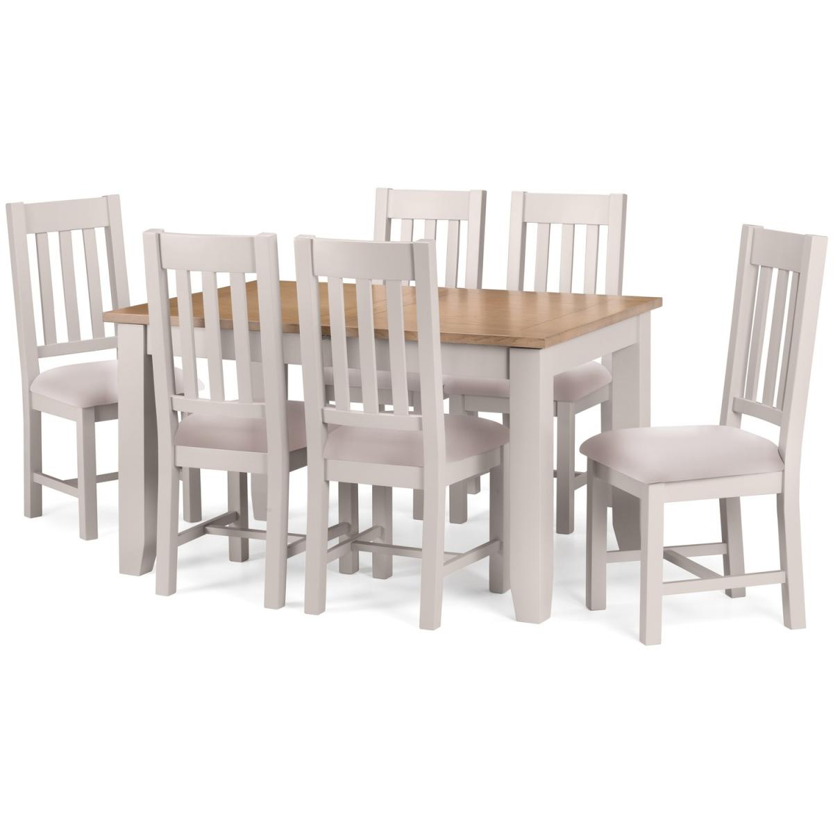 Richmond Extending Table and Chairs Set - Grey / 1 Table and 6 Chairs – image 7