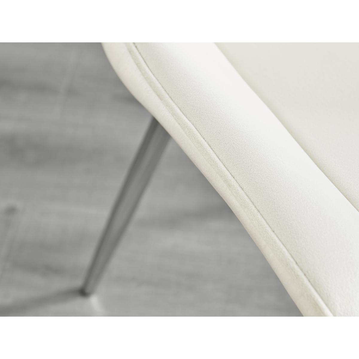 Renato 120cm High Gloss Extending Dining Table and 6 Pesaro Silver Leg Chairs - Blue – image 19