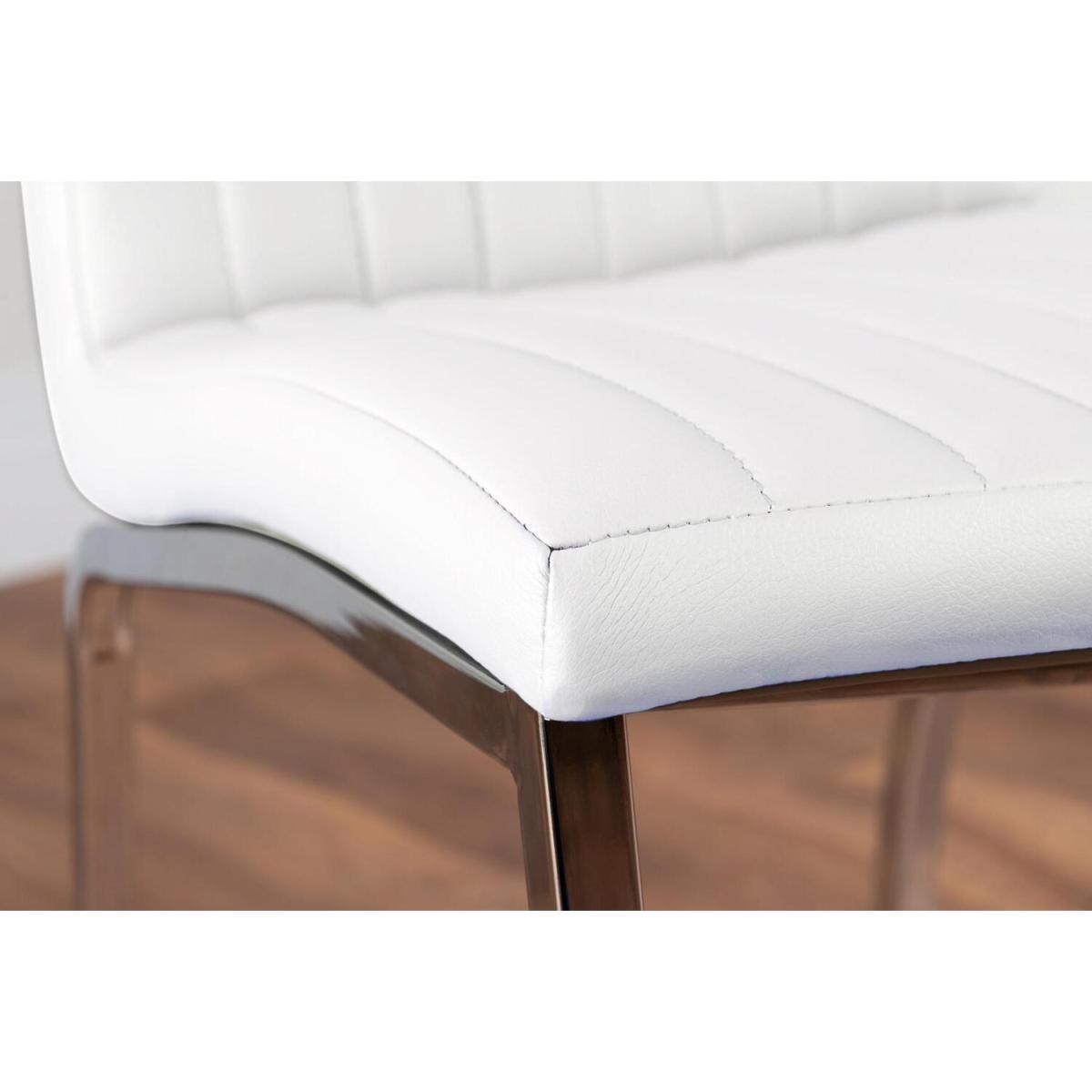 Kylo White Marble Effect Dining Table and 6 Isco Chairs - White – image 32