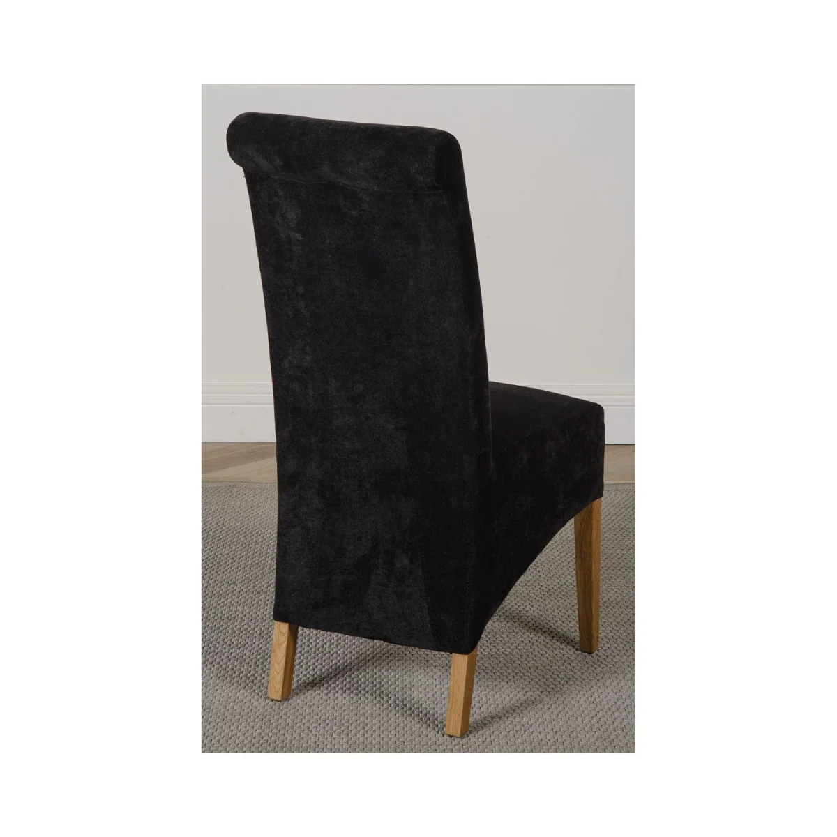 Dakot 152 x 87cm Medium Oak Dining Table and 4 Montana Fabric Chairs - Black – image 17