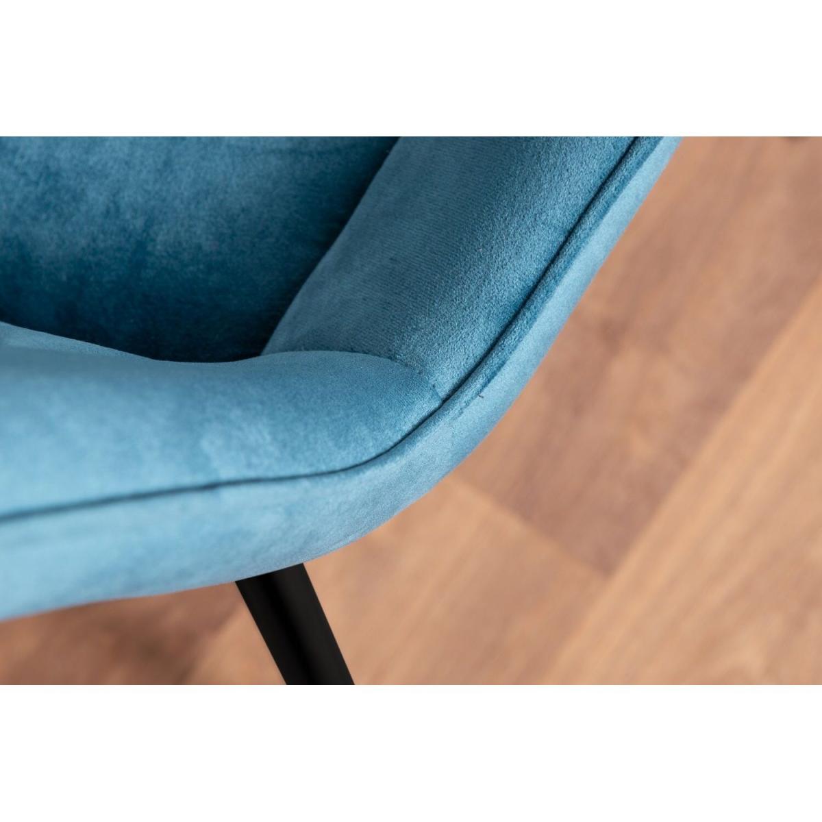 Imperia 6 White Dining Table and 6 Pesaro Black Leg Chairs - Blue – image 20
