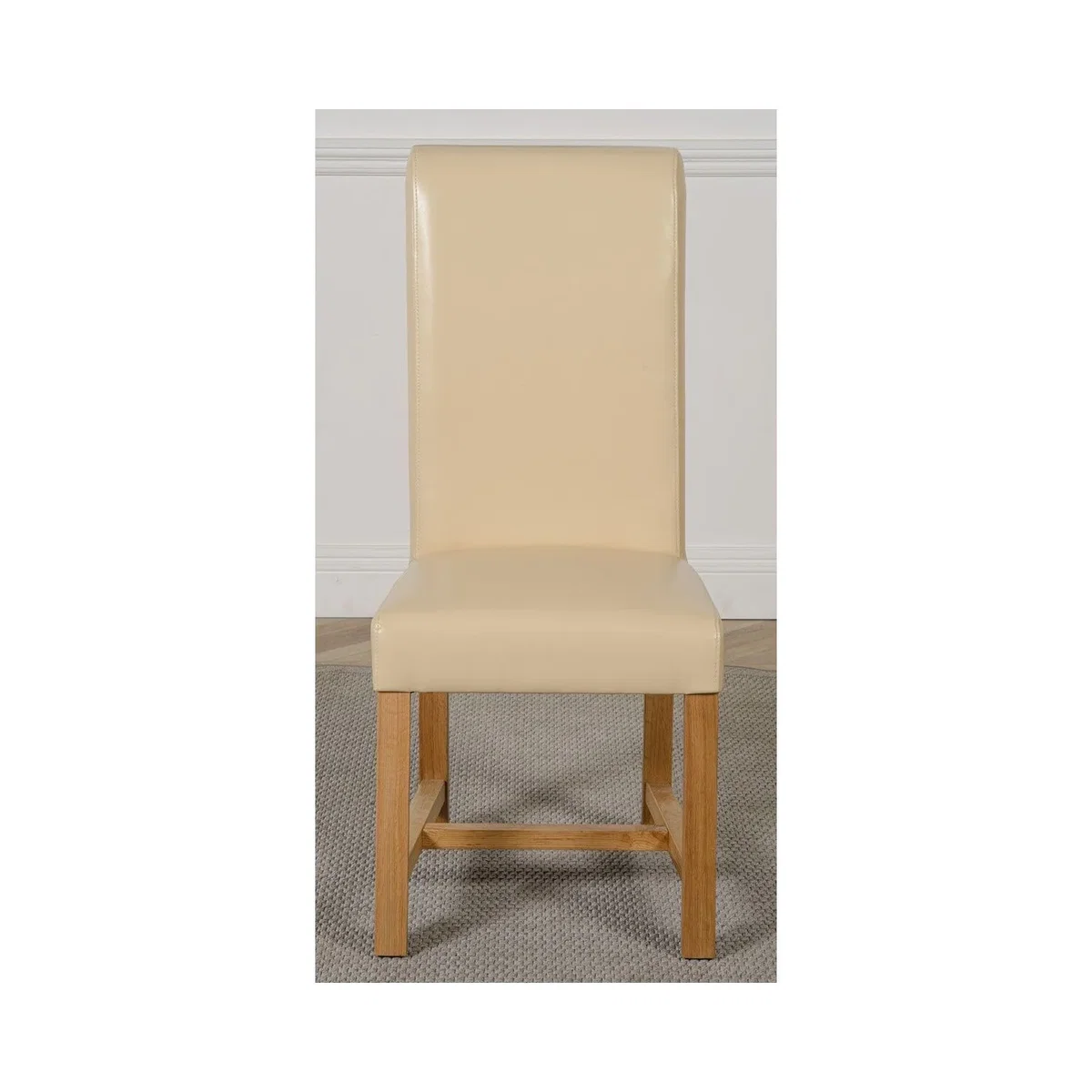 Hampton 120-160cm Oak Extending Dining Table + 6 Washington Leather Chairs - Red – image 12