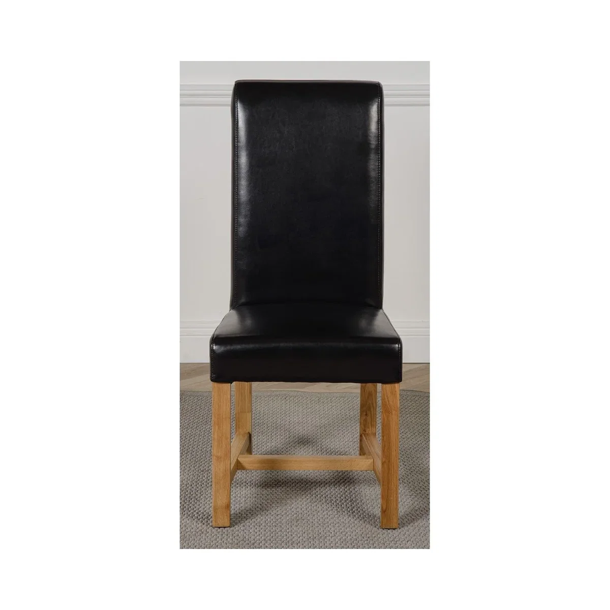 Hampton 120-160cm Oak Extending Dining Table + 6 Washington Leather Chairs - Red – image 24