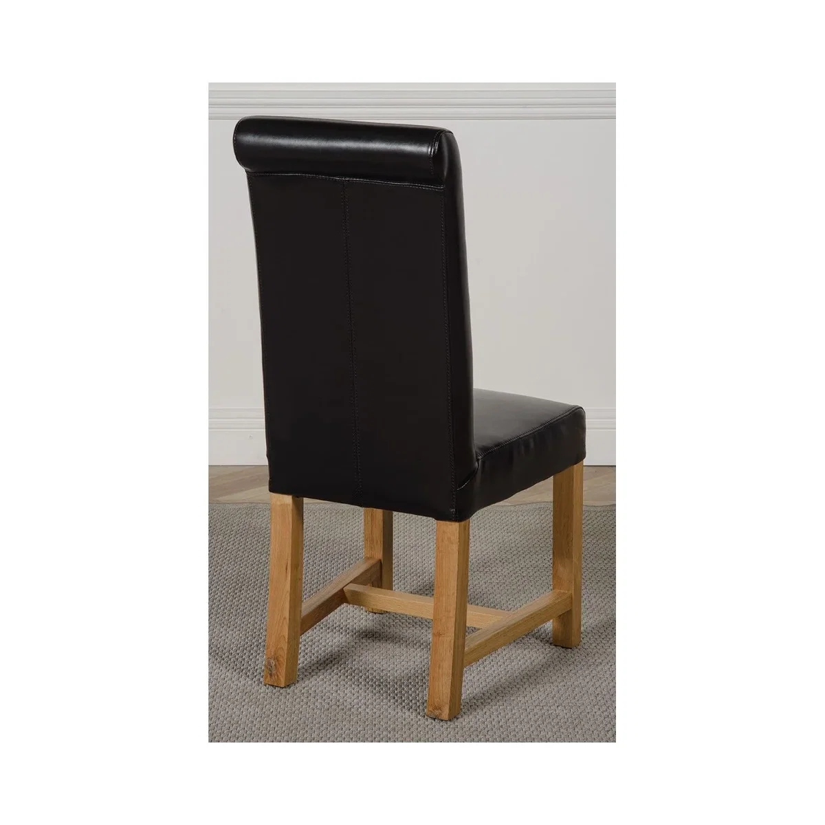 Hampton 120-160cm Oak Extending Dining Table + 6 Washington Leather Chairs - Red – image 27