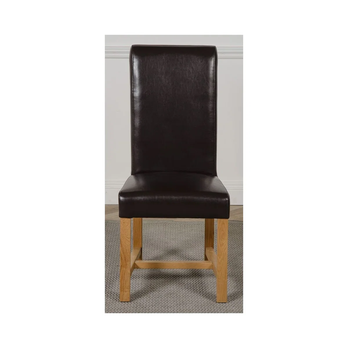 Hampton 120-160cm Oak Extending Dining Table + 6 Washington Leather Chairs - Red – image 30
