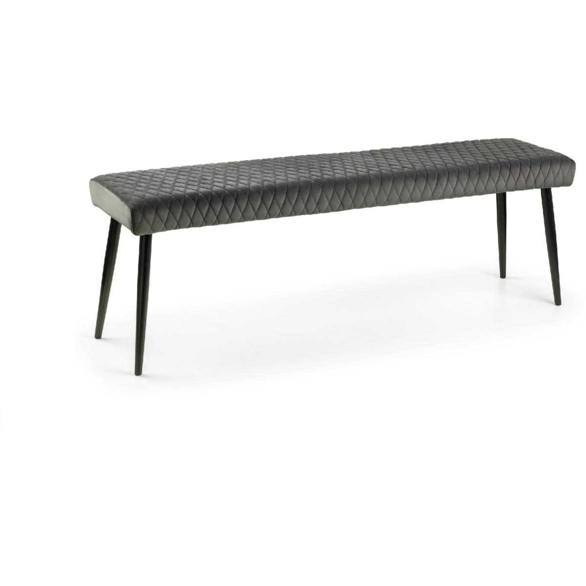 Berwick Rectangluar Table and 2 Luxe Low Benches Set - Grey – image 3