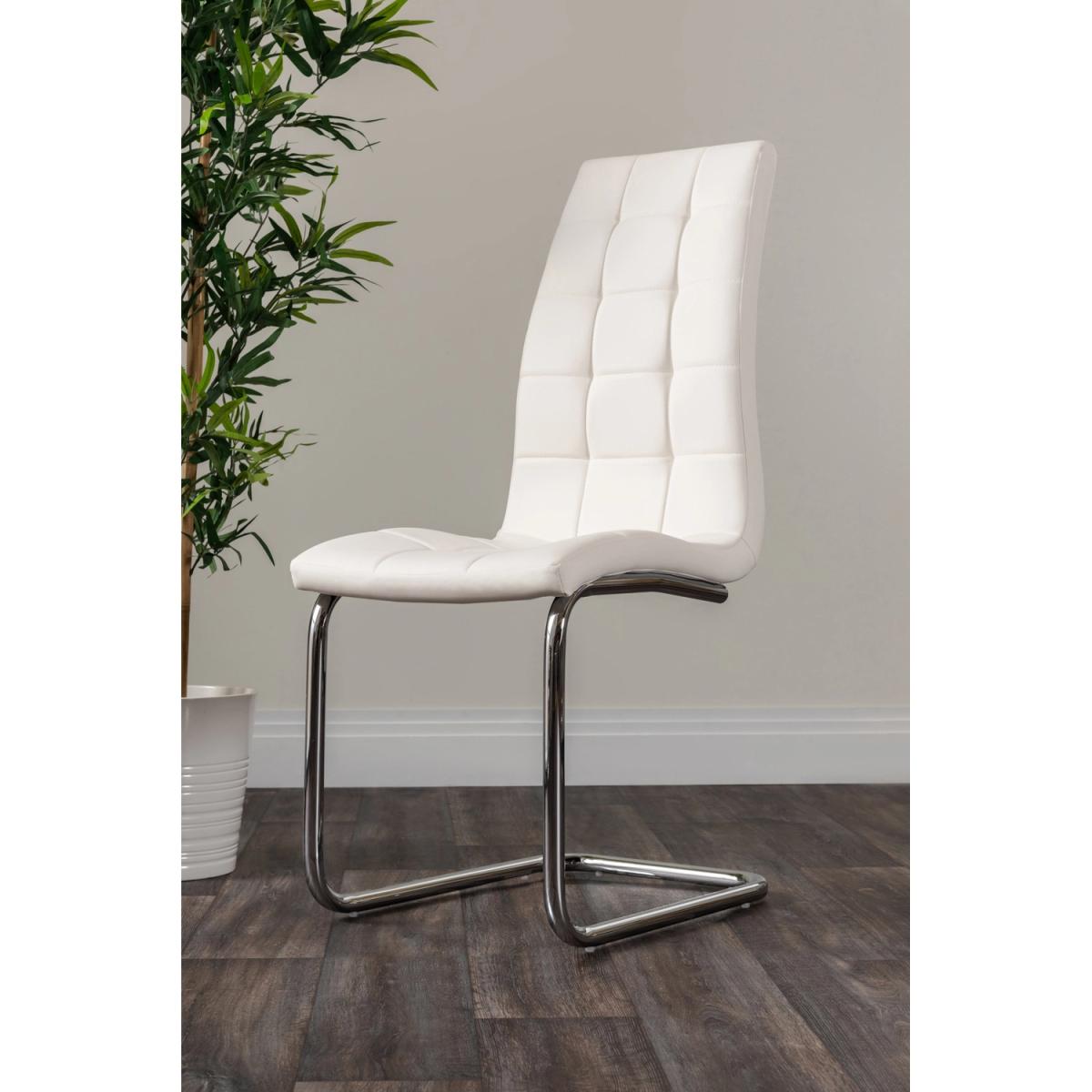 Pivero 6 Black Dining Table and 6 Murano Chairs - White – image 2