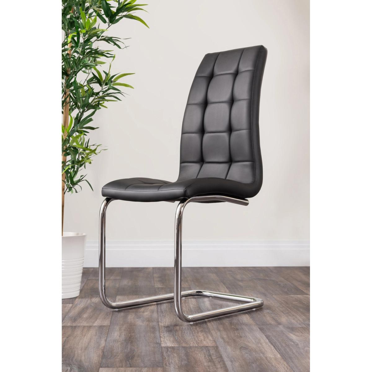 Pivero 6 Black Dining Table and 6 Murano Chairs - White – image 20