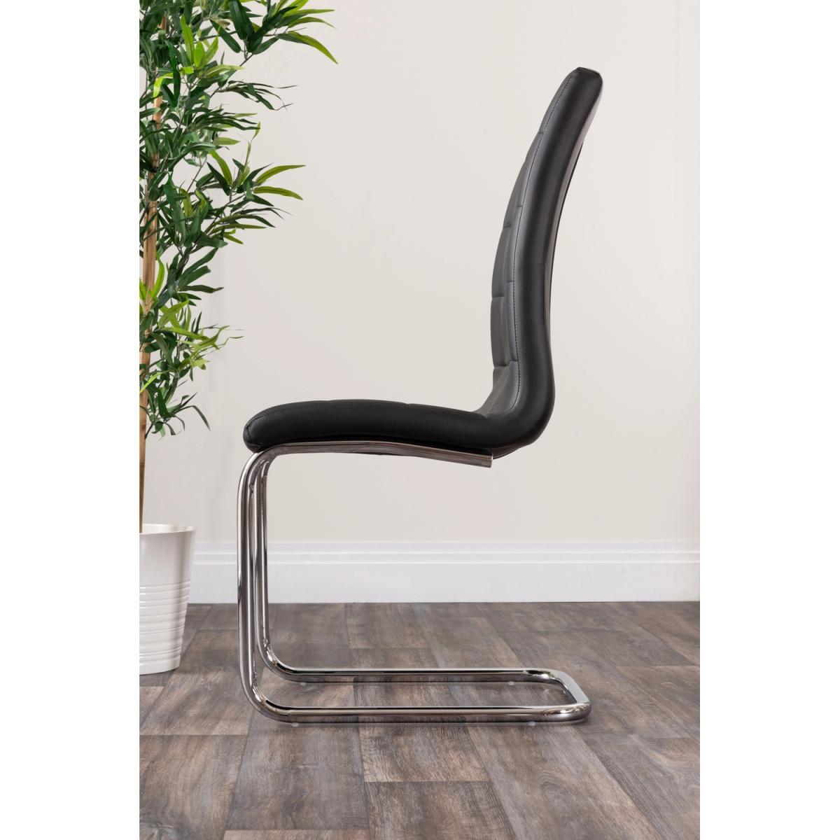 Pivero 6 Black Dining Table and 6 Murano Chairs - White – image 22