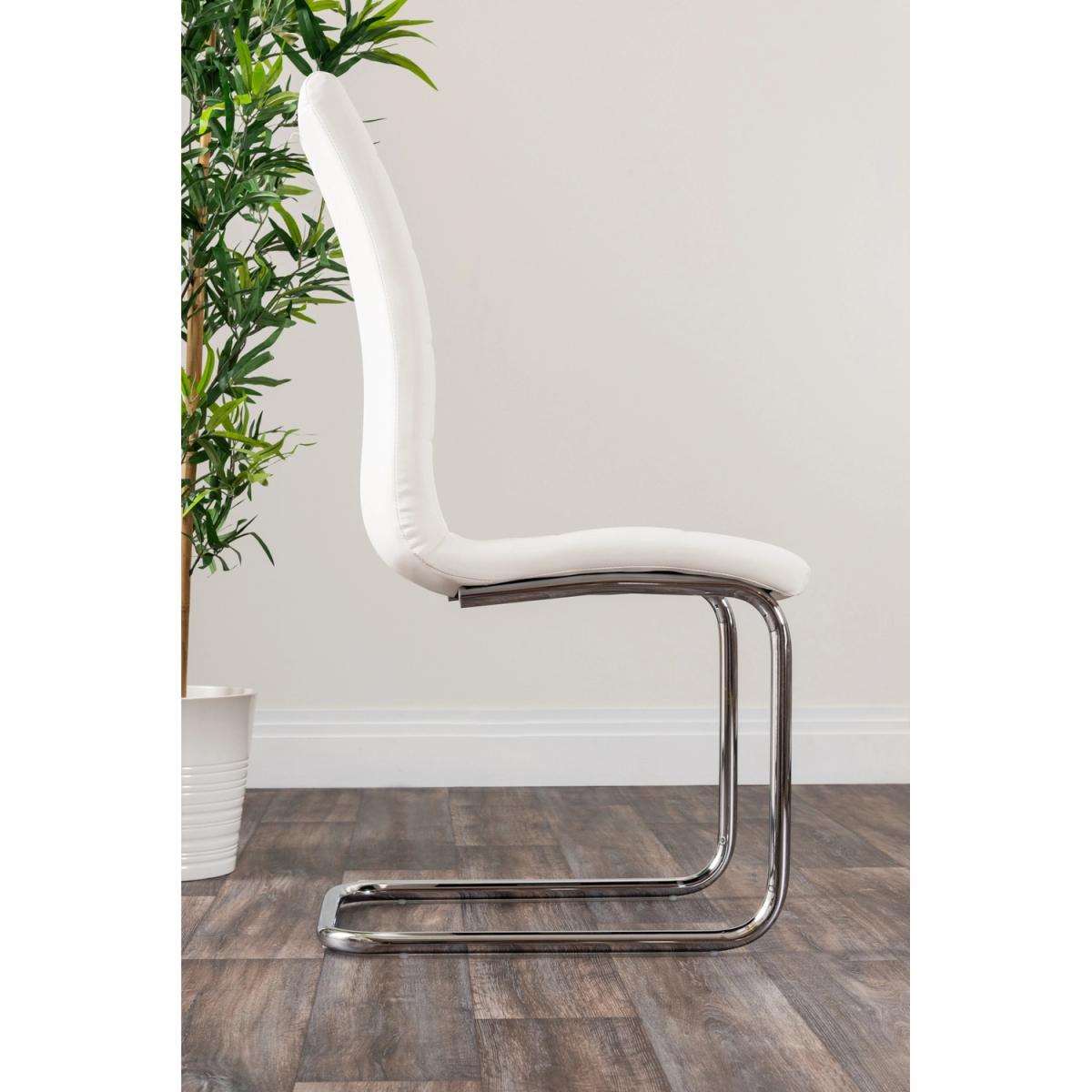 Pivero 6 Black Dining Table and 6 Murano Chairs - White – image 6