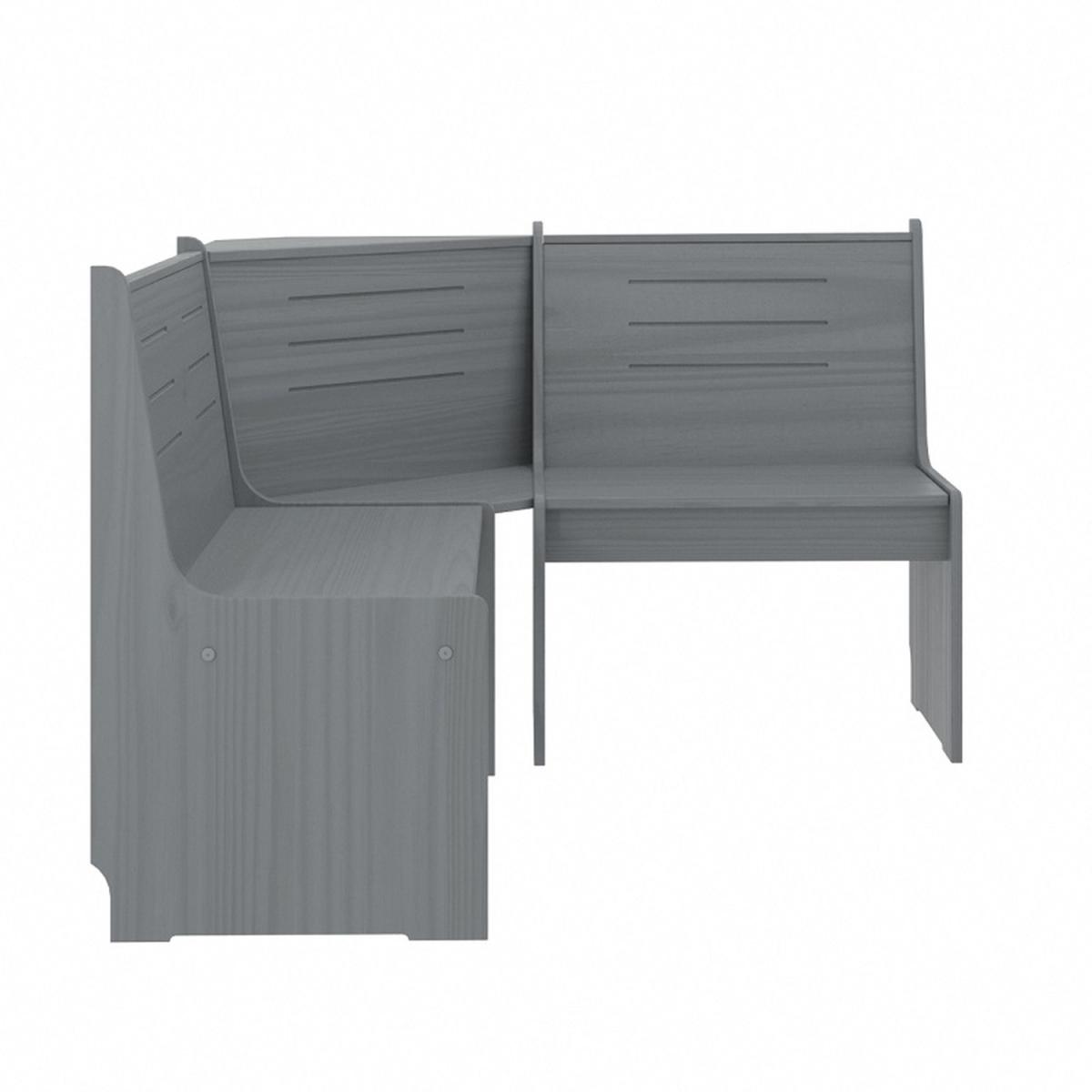 Layla Corner Dining Set with Table and Benches - Grey / Grey Top – image 28
