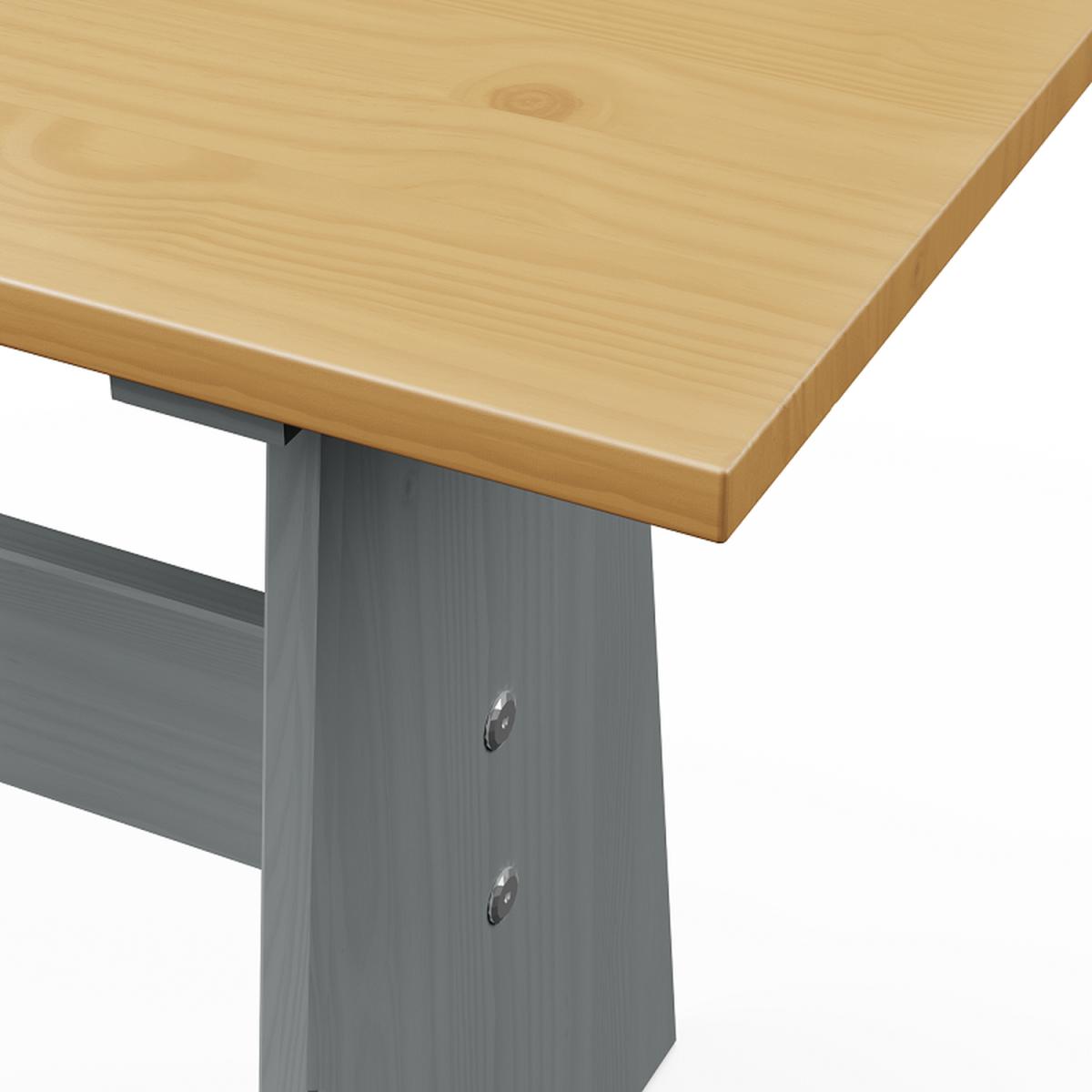 Layla Corner Dining Set with Table and Benches - Grey / Grey Top – image 39