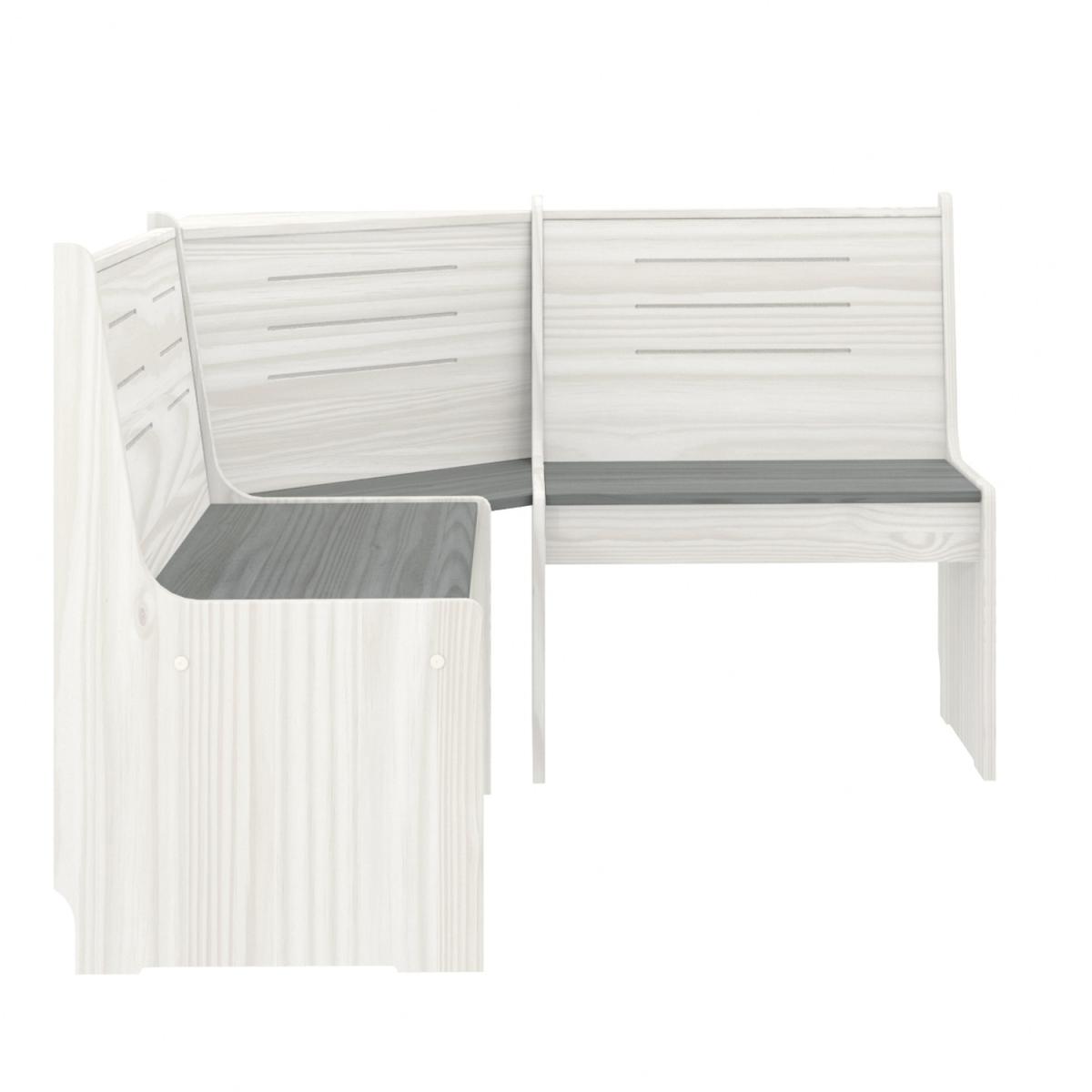 Layla Corner Dining Set with Table and Benches - Grey / Grey Top – image 46