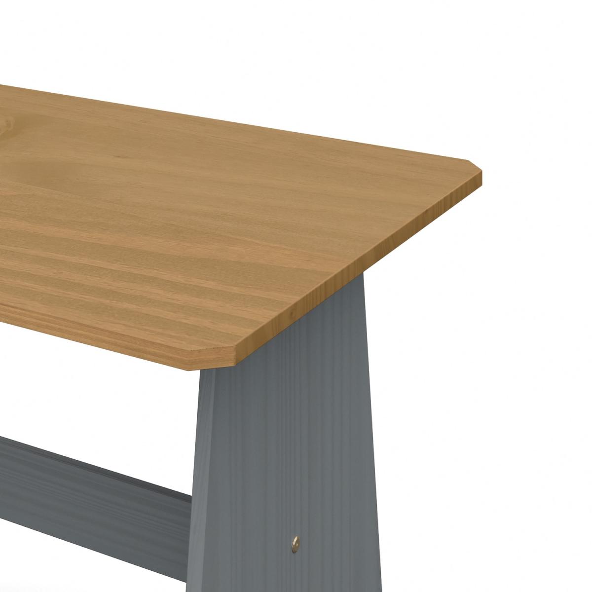 Layla Corner Dining Set with Table and Benches - Grey / Grey Top – image 61