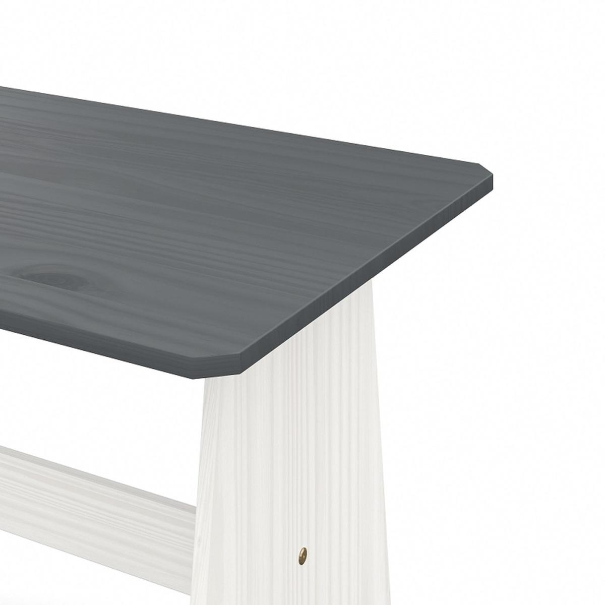 Layla Corner Dining Set with Table and Benches - Grey / Grey Top – image 8
