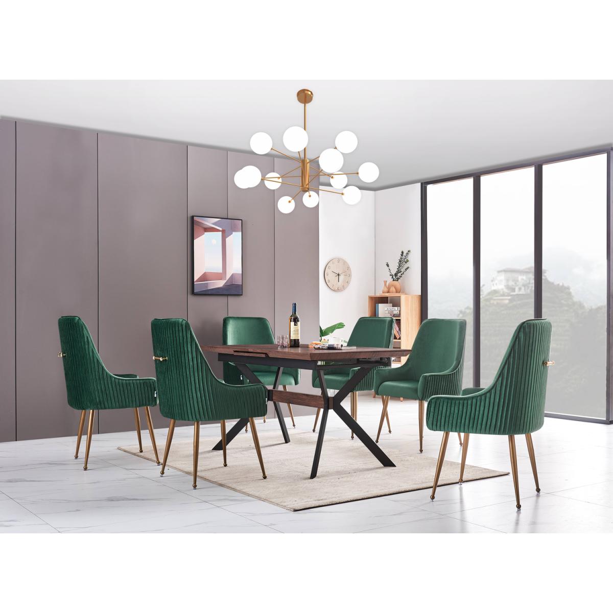 Soho Blaze LUX Dining Set Includes a Table and Chairs Set of 6 - Black – image 11