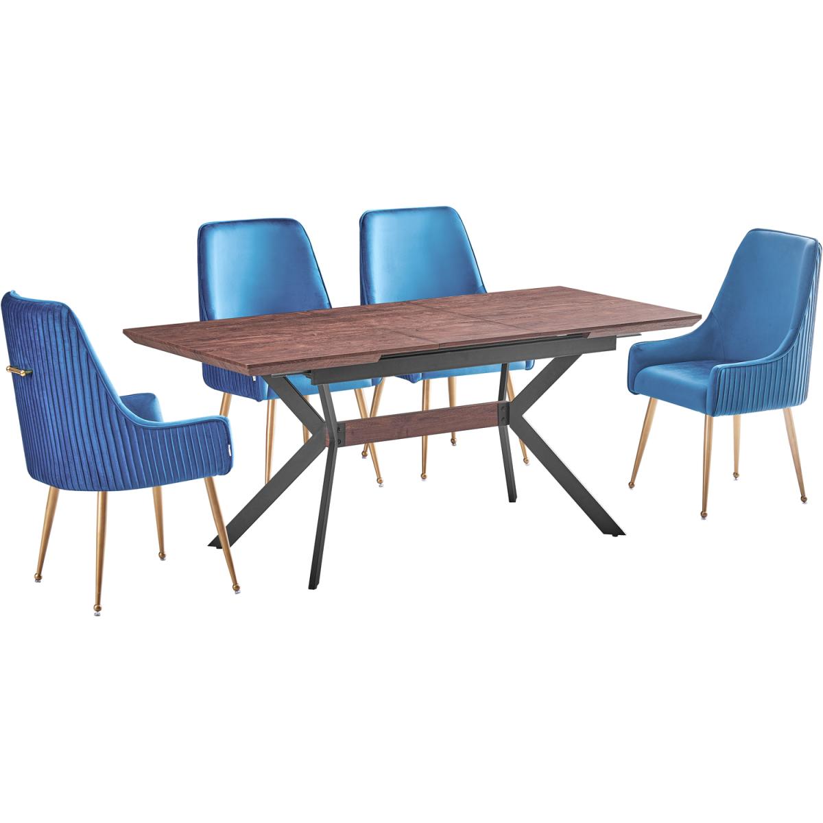 Soho Blaze LUX Dining Set Includes a Table and Chairs Set of 6 - Black – image 15