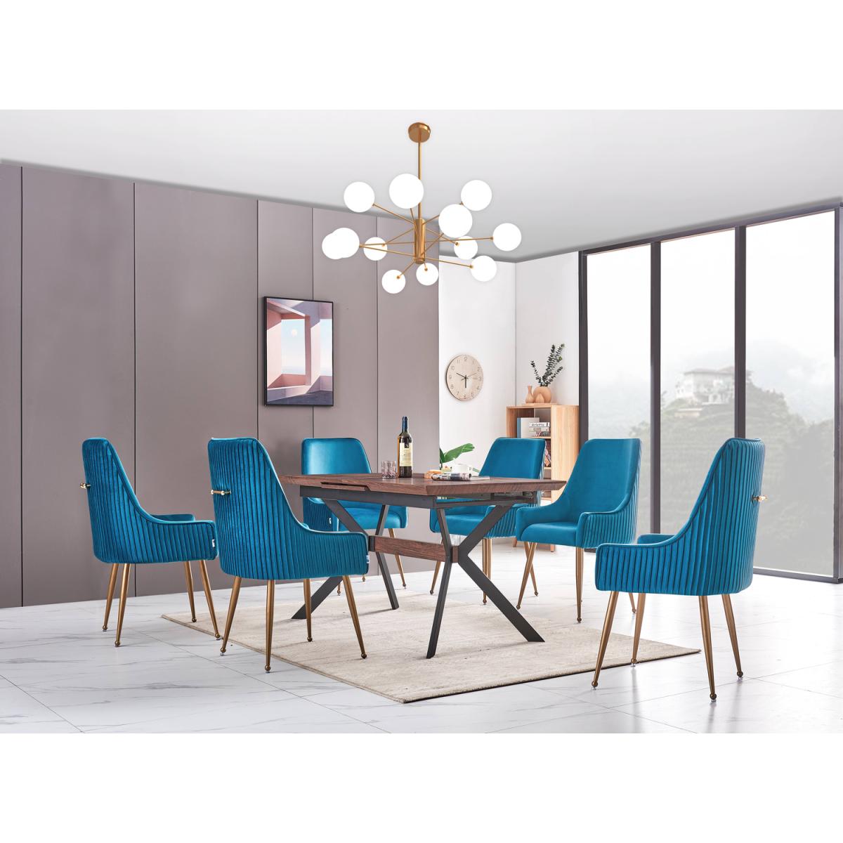Soho Blaze LUX Dining Set Includes a Table and Chairs Set of 6 - Black – image 16