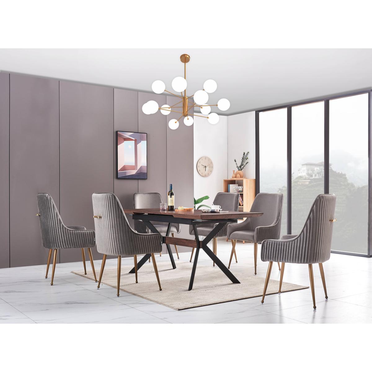 Soho Blaze LUX Dining Set Includes a Table and Chairs Set of 6 - Black – image 22
