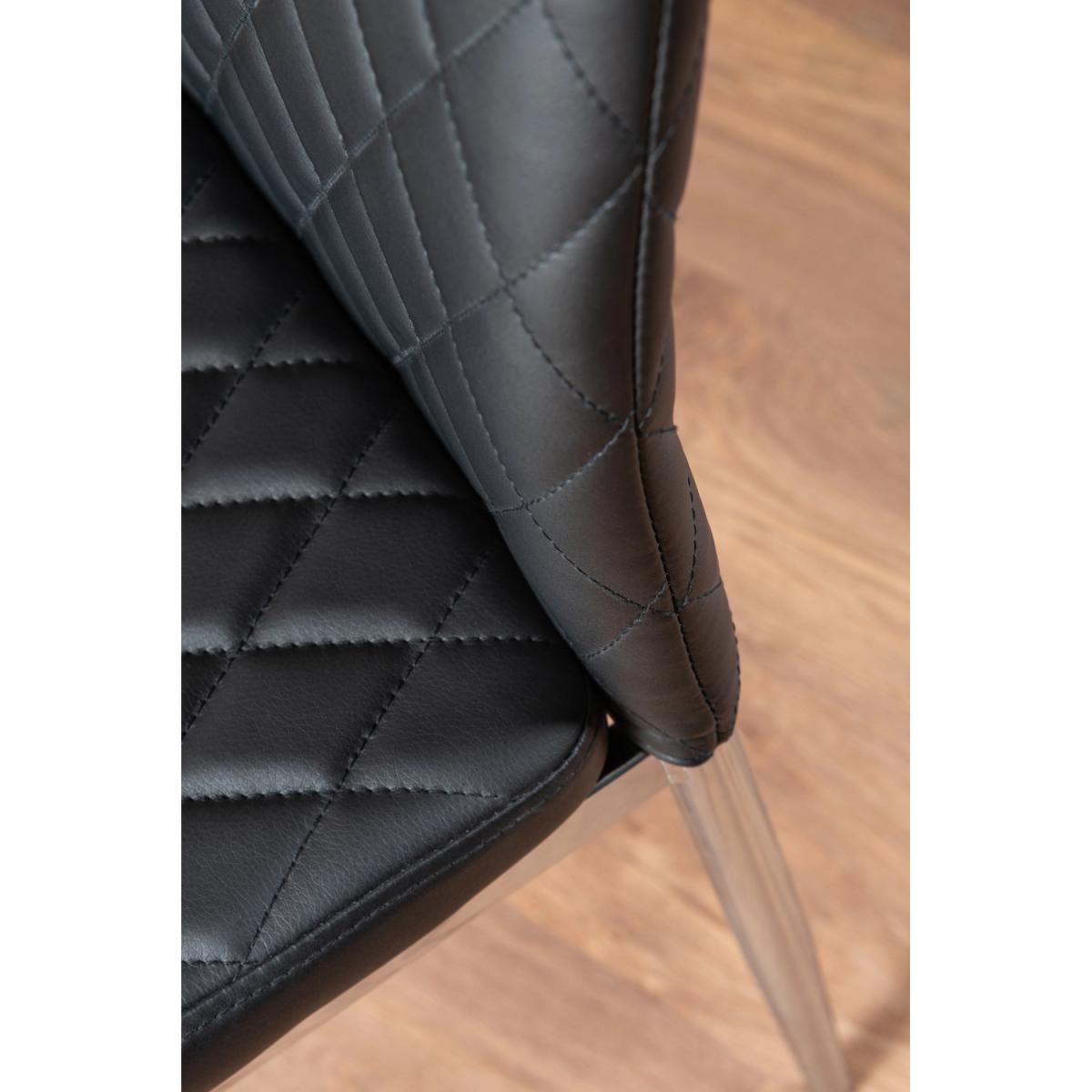 Leonardo Glass And Chrome Metal Dining Table Set - Black – image 13