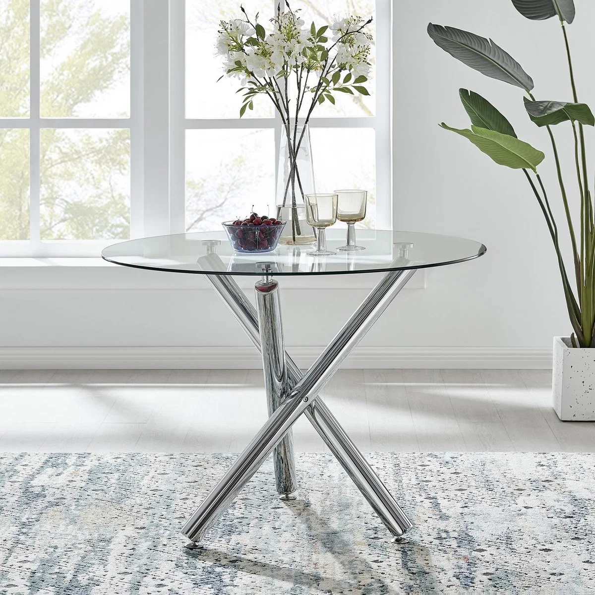 Selina Round Dining Table  2 Lorenzo Chairs - Yellow – image 9
